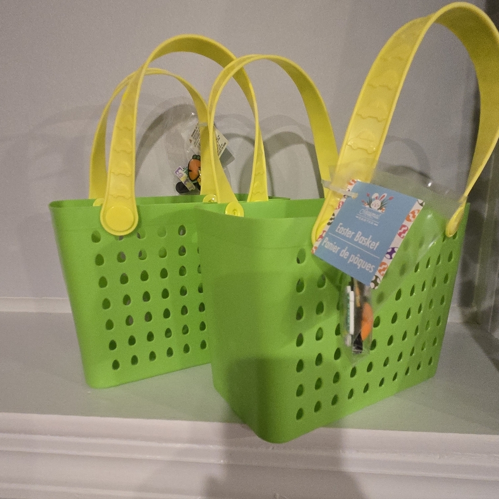 Viral Green and Yellow Tote Bags
